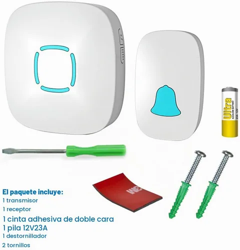 Vista 8 de Timbre inalámbrico, Lovin Product, timbre para puerta impermeable con 36 melodías, volumen ajustable; funcionamiento hasta 1000 pies, con timbre