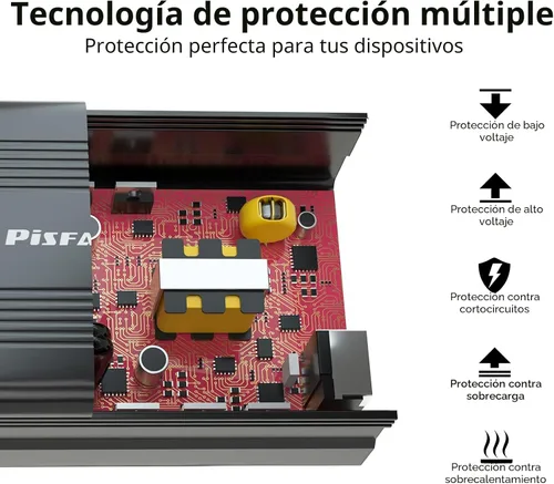 Vista 7 de Inversor de corriente de 150 W 12 V CC a 110 V AC adaptador de enchufe de coche convertidor de salida con cargador de coche de CA dual USB 3.1A
