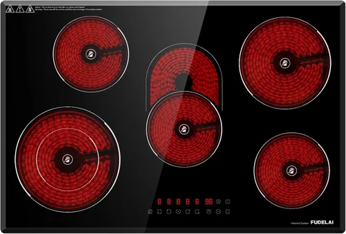 Vista 11 de Placa de cocina eléctrica de 2 quemadores, estufa de cerámica portátil con 9 niveles de potencia y temporizador, 1800 W 120 V, bloqueo de seguridad