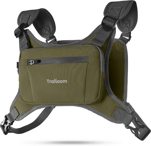 Vista 12 de Trailoom Paquete de cofre para correr, chaleco reflectante, repelente al agua, soporte para teléfono, bolsa de entrenamiento para corredores