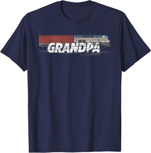 Vista 80 de RC Model Train Shirt Grandpa Train Boxcar HO Scale T-Shirt Negro