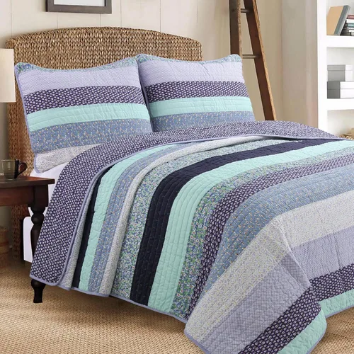 Vista 11 de Cozy Line Home Fashions Juego de ropa de cama reversible con diseño de mosaico real Brody Farmhouse Chocolate Plaid a rayas, colcha colcha