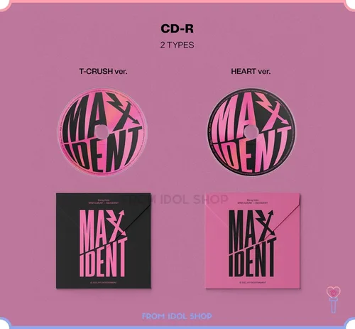 Vista 3 de DREAMUS Stray Kids - MAXIDENT Edición Estándar CD+Beneficio de preventa (T-Crush+Heart ver. Set) (JYPK1467)