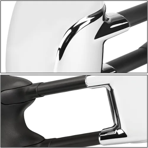 Vista 5 de DNA Motoring TWM-004-T222-CH - Par de espejos laterales telescópicos de ajuste manual compatibles con 99-07 F250 / F350 / F450 / F550 Super Duty