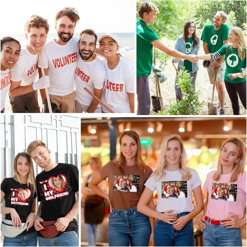 Vista 7 de Camisetas personalizadas, diseñan las tuyas para hombres, añade fotologotipotexto, camiseta personalizada con imágenes impresas en la parte