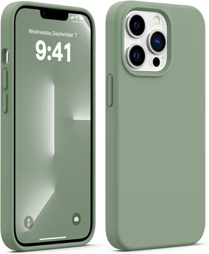 Vista 47 de JELE Funda a prueba de golpes diseñada para iPhone 11, funda de teléfono de silicona líquida con [forro de microfibra suave antiarañazos]