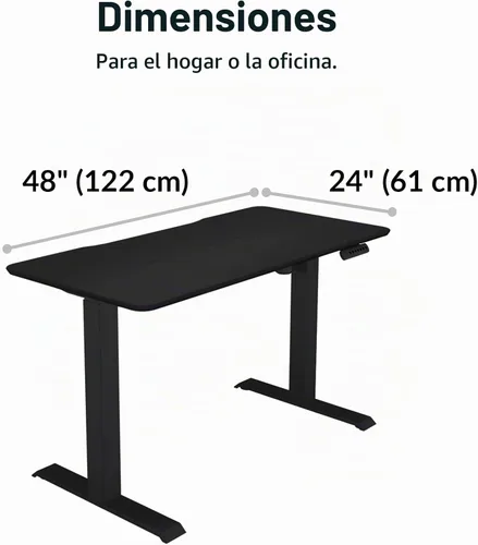 Vista 9 de Vari Essential - Escritorio eléctrico de pie, 48 x 24 pulgadas, color negro