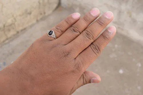 Vista 5 de Black Onyx Stone Ring 925 Sterling Silver Statement Ring For Women Handmade Rings Gemstone Christmas Promise Ring Size US 9 Gift For Her