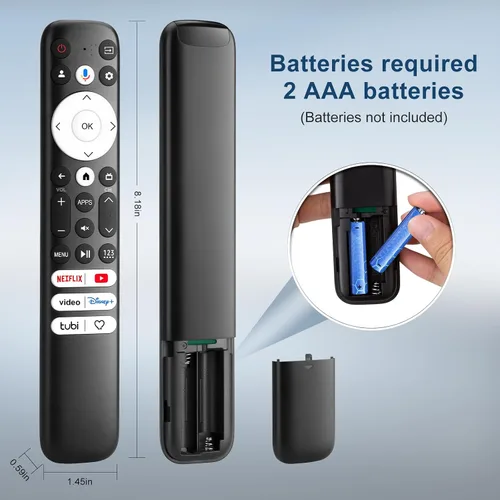 Vista 7 de Mando a distancia por voz de repuesto para Hisense Google TV