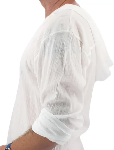 Vista 4 de Sudadera con capucha para hombre, estilo hippie, para playa, 100% algodón suave, para yoga, estilo bohemio