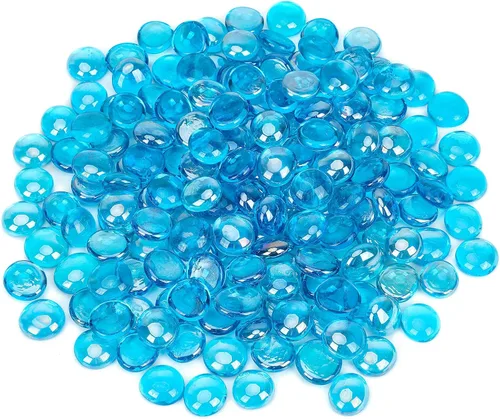 Vista 3 de onlyfire - Perlas de vidrio de fuego de 10 libras para hogueras de propano, rocas de vidrio reflectante de chimenea de 1/2 pulgada, mármoles planos