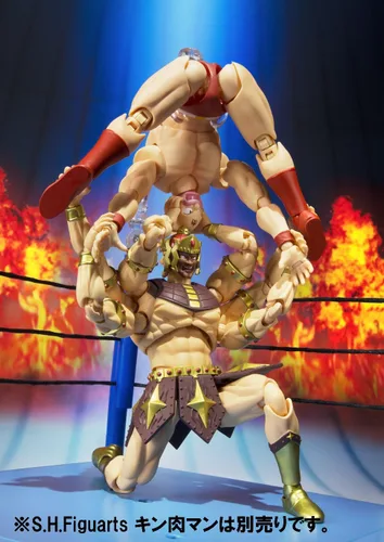 Vista 8 de Bandai S.H. Figuarts Kinnikuman Ashuraman 6.102 in ABS PVC figura de acción pintada