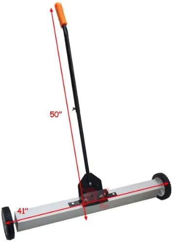 Vista 3 de Barredora magnética de 36 pulgadas, tapa de 30 libras, longitud de mango ajustable de 24 a 40 pulgadas