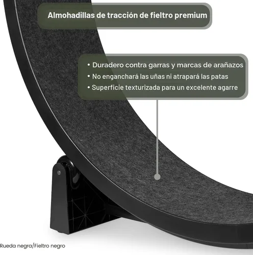Vista 6 de One Fast Cat - Rueda de ejercicio para gatos, fabricada en los Estados Unidos, 48 pulgadas de diámetro, Gen. 7