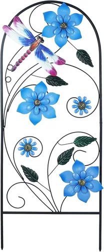Vista 12 de YEAHOME Decoración de jardín para exteriores, estacas decorativas de colibrí de 33 pulgadas con flores rosas para decoración de jardín de primavera