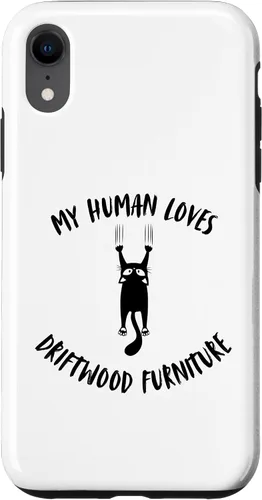 Vista 24 de iPhone 16 My Human Loves Driftwood Furniture - Cat Parent Hobby Lover Case