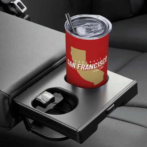 Vista 6 de Vaso de 20 onzas para automóvil, recto, delgado, con funda aislante para taza, asa portátil, taza de café de viaje deportiva, de acero inoxidable