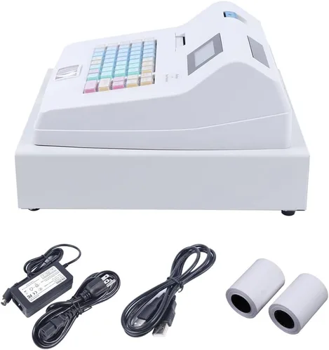 Vista 8 de Sistema electrónico de la posición de la caja registradora 48 llaves tienda al por menor de la barra del supermercado W/cajón, 8 Digital llevó