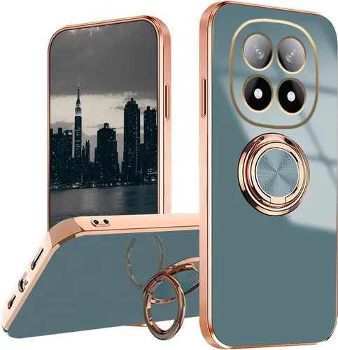 Vista 8 de Compatible con Xiaomi Redmi Note 12 Pro Plus Case Ring Holder Magnet Green, para Redmi Note 12 Pro Plus Funda de teléfono de silicona a prueba