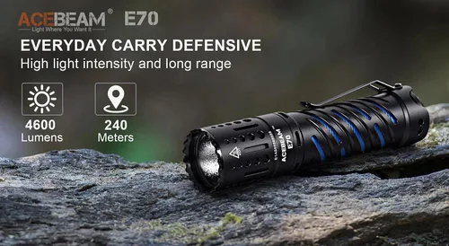 Vista 2 de ACEBEAM Linterna LED E70 6500K blanco frío -4600 lúmenes hasta 787.4 ft de tiro con batería de 5100 mAh