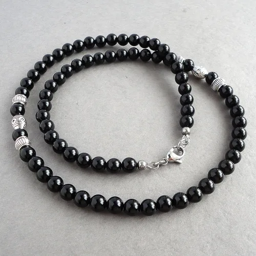 Vista 2 de Mami's Gem Studio Collar para hombre, piedra preciosa de 0.236 in, colección de estilo elegante, hecho a mano en Estados Unidos