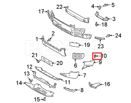Vista 7 de Rexka 15 piezas de clip de moldeo de arco de rueda LR082683 para Land Rover - Multiusos - parachoques Fender Ledge Liftgate Latch Handle Wheel Arch