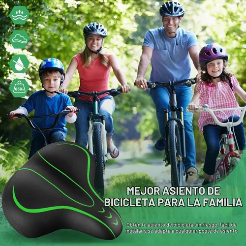 Vista 2 de Bicycle Seat, Gel Bike Seat Waterproof Bicycle Saddle - Dual Shock Absorbing, Most Comfortable Bicycle Seat Replacement for Mountain Bikes, Road