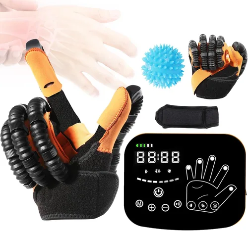 Vista 12 de Guantes robóticos mejorados de rehabilitación para hemiplejia, equipo de recuperación de trazo de mano, ejercitador de dedos y fortalecedor