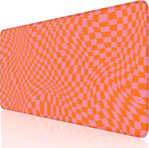 Vista 29 de iCasso Tapete de escritorio, bonita funda de escritorio para mujer, 35.4 x 1-Colorido a cuadros