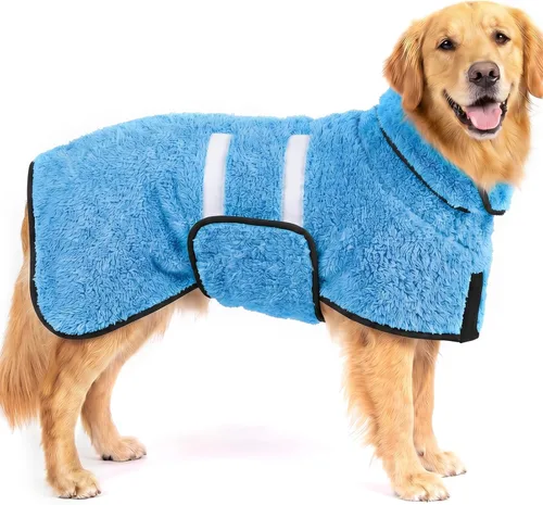 Vista 45 de Bienbee Albornoz para perro, súper absorbente para perros pequeños a Negro