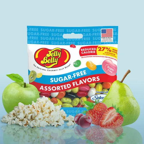 Vista 3 de Caramelos surtidos sin azúcar, golosinas con sabor a fruta baja en calorías, 2.8 onzas, (paquete de 2)