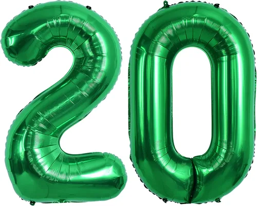 Vista 30 de Globos de números grandes, negros, de 40 pulgadas