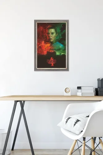 Vista 6 de Trends International Netflix Stranger Things: Season 4 - Póster de pared de once hojas, 14.725 x 22.375 pulgadas, versión enmarcada de madera