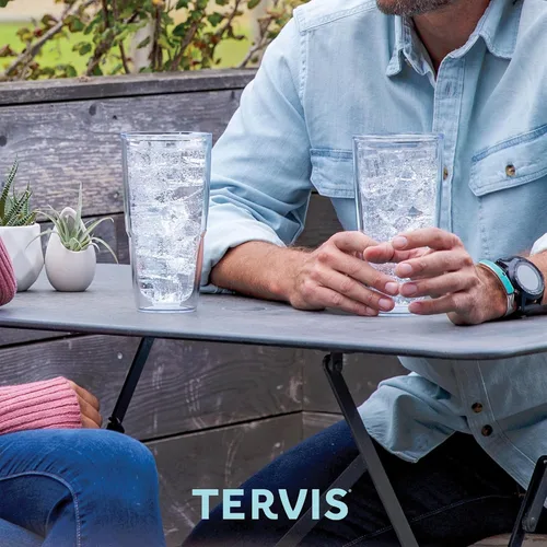 Vista 7 de Tervis Vaso aislado de doble pared con diseño de gato a cuadros hecho en Estados Unidos mantiene las bebidas frías y calientes, 24 onzas, clásico
