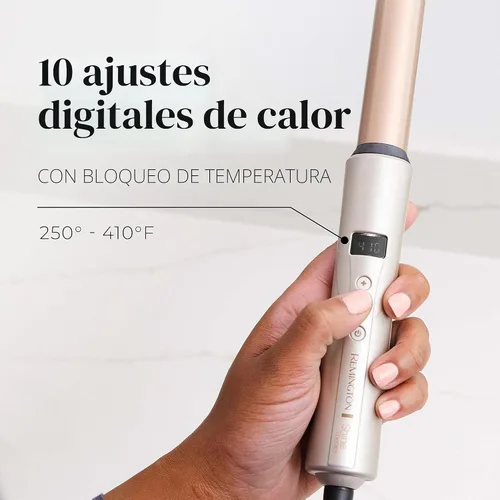 Vista 5 de Remington Shine Therapy - Varita rizadora, 1 pulgada, aceite de argán y queratina Argan Oil and Keratin infused, Straight Barrel for Loose Waves
