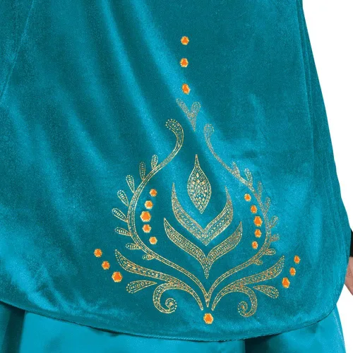 Vista 4 de Disney Frozen 2 - Disfraz de Anna para niñas, vestido de lujo y capa