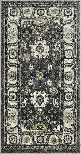 Vista 24 de SAFAVIEH Vintage Hamadan Collection - Alfombra de área de 2 pies 3 pulgadas x 4 pies, naranja y azul, diseño tradicional persa, no desprende pelusa