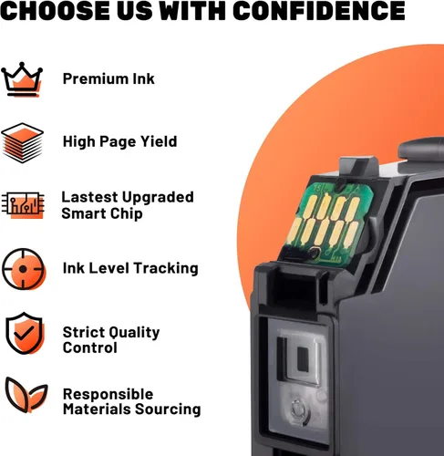 Vista 4 de Cartuchos de tinta COCCINK 273XL remanufacturados con Epson 273 XL T273 Work with XP-520 XP-620 XP-610 XP-600 XP-800 XP-810 XP-820 Printer Combo