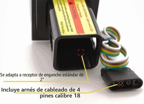 Vista 5 de Cubierta de Enganche de Remolque Compatible con Ford de 2 Pulgadas con Proyector LED Luz de Charco/Luz de Marcha - una Cubierta de Enganche