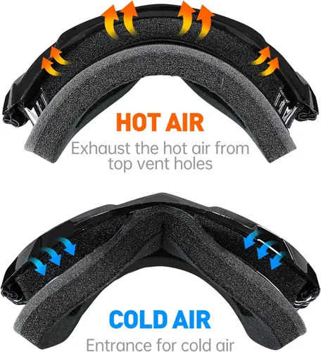 Vista 4 de Gafas de Motocross para Niños y Jóvenes - Gafas Off Road para Bicicleta de Cross y Motocicleta MX con Lentes de Protección UV Antiempañamiento