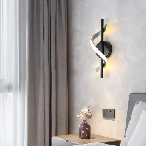 Vista 8 de Apliques de pared modernos, lámparas de pared de 9 W, lámparas de pared LED de aluminio para dormitorio, sala de estar, pasillo, hotel