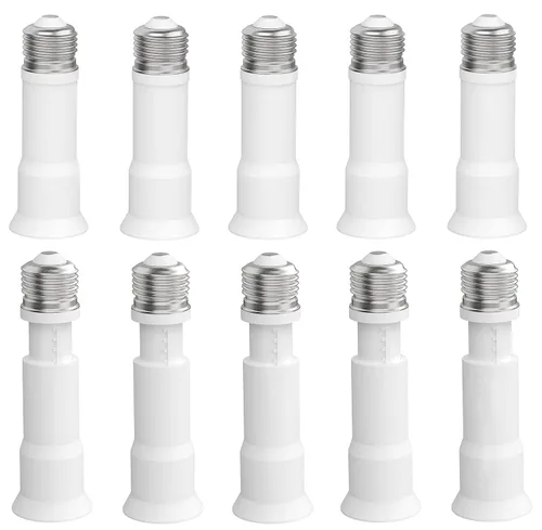 Vista 10 de JACKYLED Extensor de enchufe de luz E26 extensible de 4 niveles, extensión de 3.1-4.3 pulgadas/8-11cm, convertidor de enchufe adaptador E26/E27