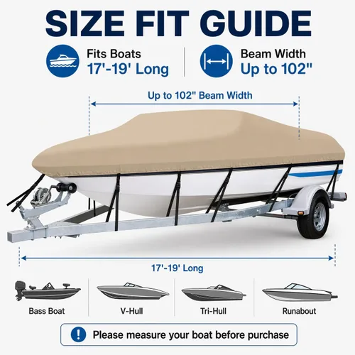 Vista 2 de Anglink - Funda impermeable para barcos, resistente 600D de poliéster Oxford, profesional, para bajos, para embarcaciones, duradera y a prueba