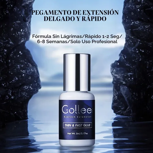 Vista 5 de Pegamento para extensiones de pestañas, pegamento de alta flexibilidad, 1 segundo, tiempo de secado/retención 6-8 semanas/(0.17 onzas líquidas/0.2