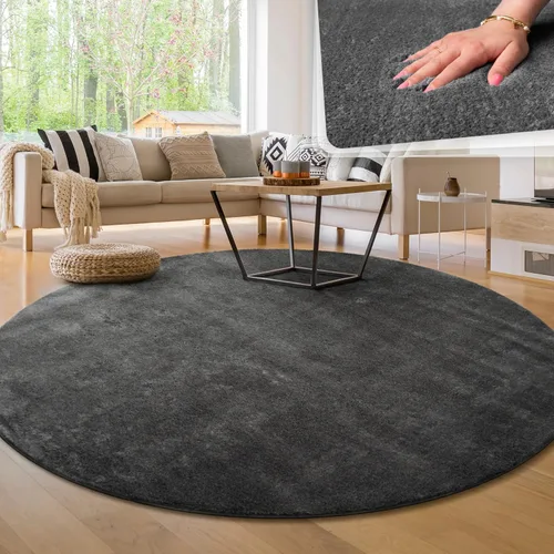 Vista 41 de Paco Home Alfombra suave en cobre acogedora alfombra antideslizante color sólido lavable, tamaño: 6'7" x 9'2" Marrón cobre