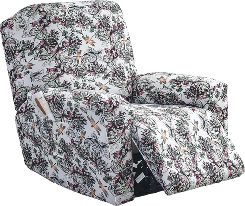 Vista 21 de Eco-Ancheng Fundas reclinables Lazyboy de 4 piezas, fundas para sofá reclinable, fundas antideslizantes para sillas reclinables, con bolsillos