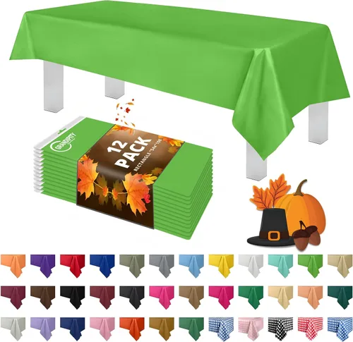 Vista 50 de Mantel de plástico de alta calidad - 54 in. x 108 pulgadas. Grandipity - Mantel rectangular (6 y 12 unidades), Agua (Aqua)