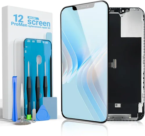 Vista 25 de Reemplazo de pantalla LCD de 5.4 pulgadas para iPhone 12, montaje digitalizador táctil 3D con herramientas de reparación, protector de pantalla