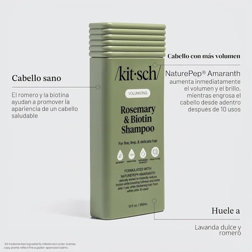 Vista 2 de Kitsch Rosemary & Biotin Shampoo and Conditioner Set – Made in USA