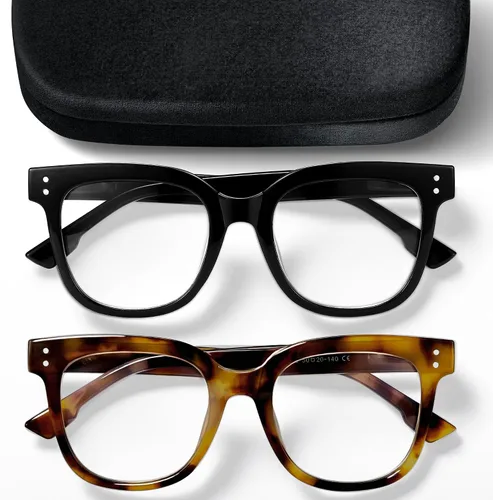 Vista 8 de miyya Lentes de lectura elegantes para mujer, anteojos de tramposos, lectores de luz azul de gran tamaño, anteojos de ojos de moda